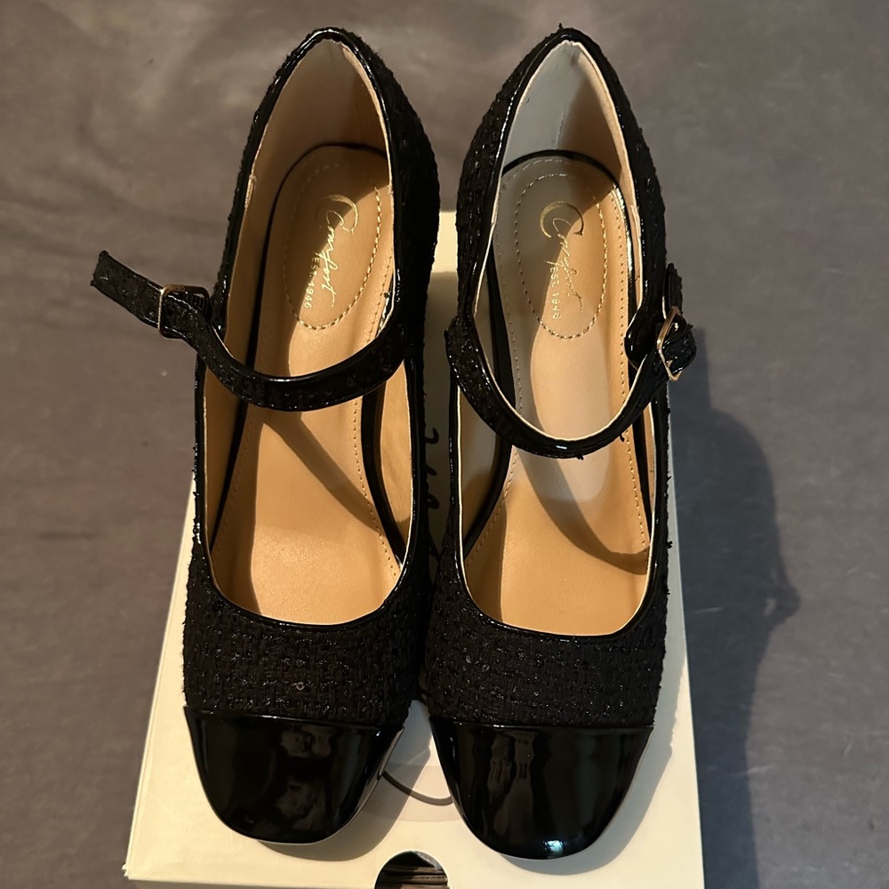 Cato’s Elegant Black Mary Jane Heels size 7
